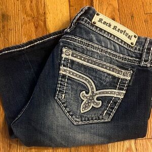 Rock Revival Dark Blue Easy Bermuda Shorts- size 27